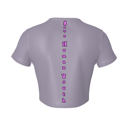 shy Women's Fitted Crop Tee
