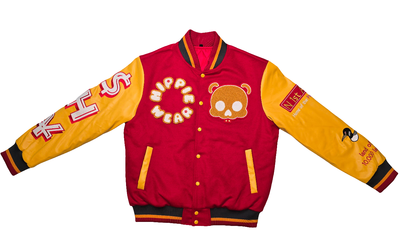 Shy x rebel hippe wear  twin cities varsity jacket