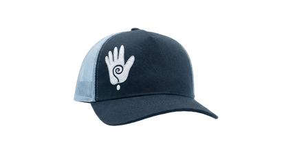 Rebel hippie healing hand short bill snapback hat