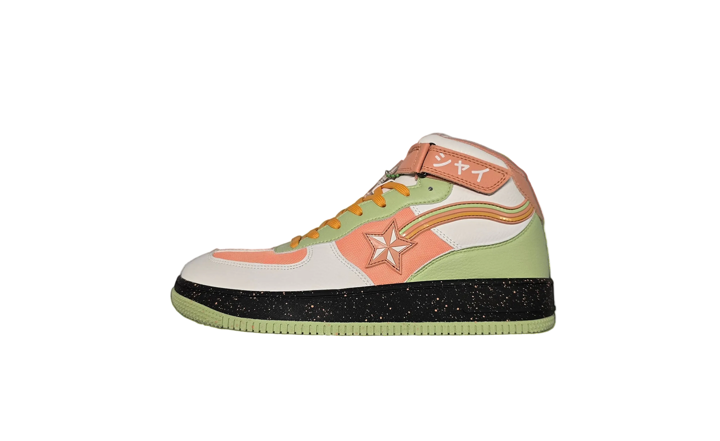 Shy peaches & cream  hi top sneaker
