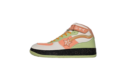 Shy peaches & cream  hi top sneaker