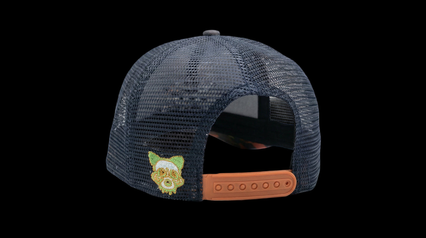 Rebel hippie short bill snapback hat