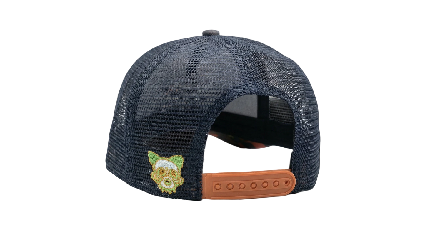 Rebel hippie short bill snapback hat