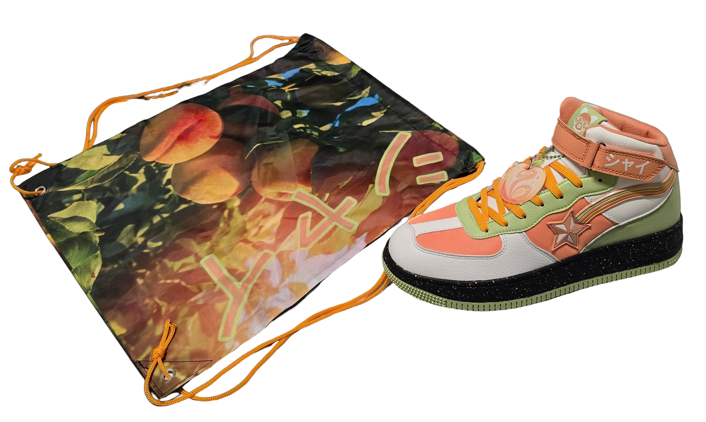 Shy peaches & cream  hi top sneaker