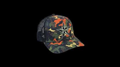 Rebel hippie short bill snapback hat