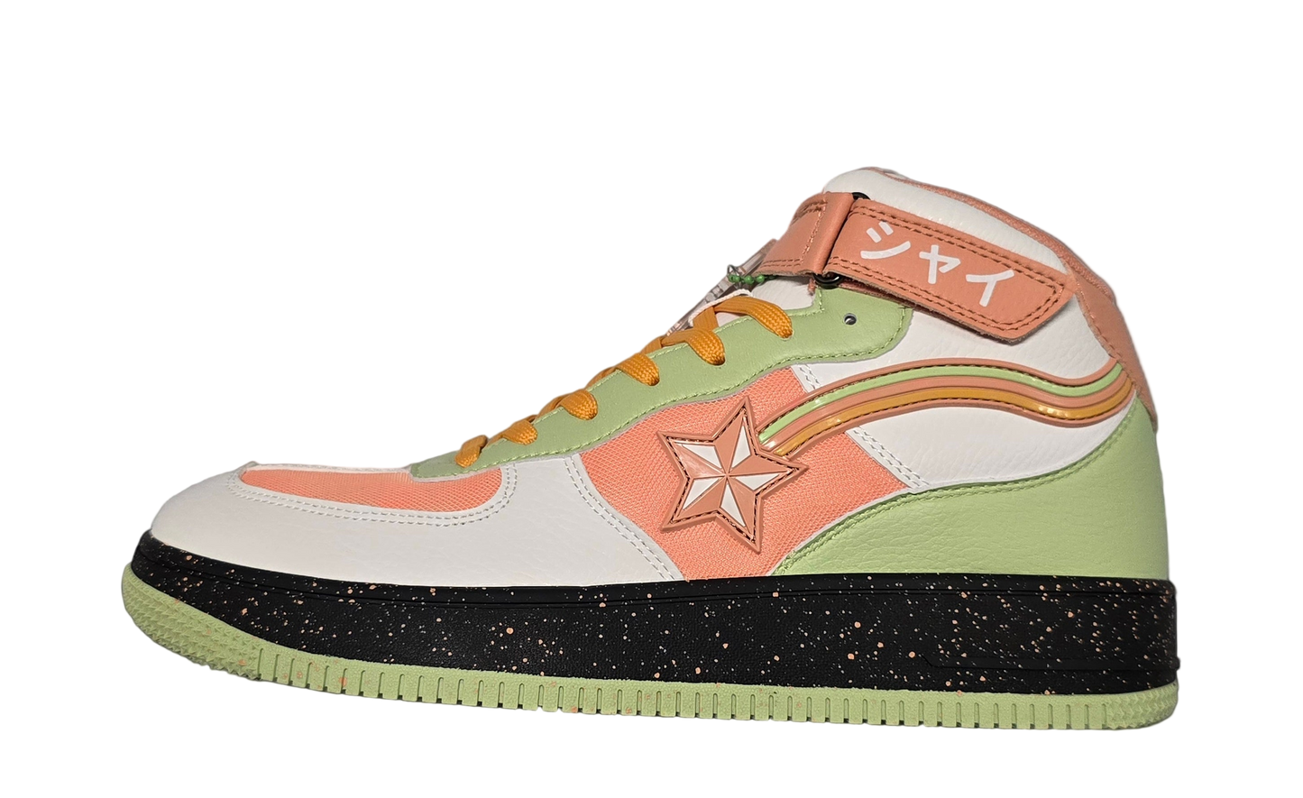 Shy peaches & cream  hi top sneaker