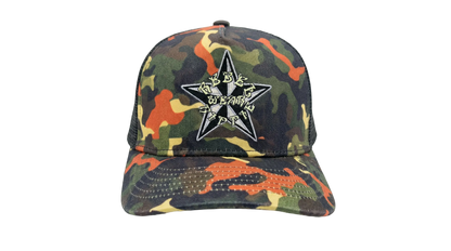 Rebel hippie short bill snapback hat