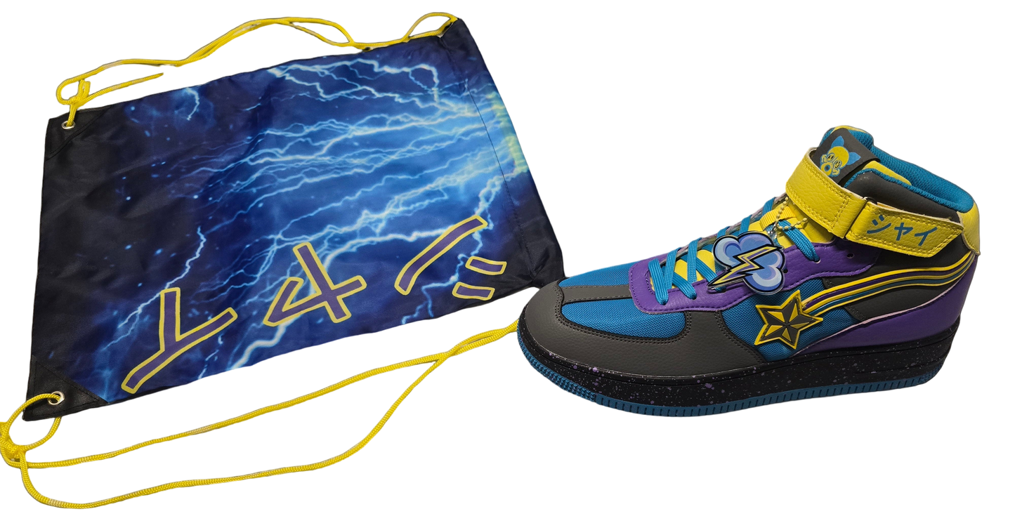 Shy azure storm hi tops sneacker