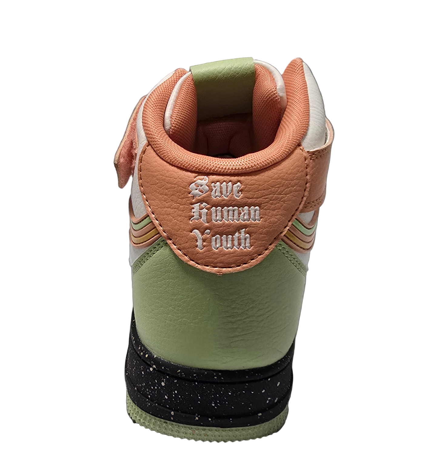 Shy peaches & cream  hi top sneaker