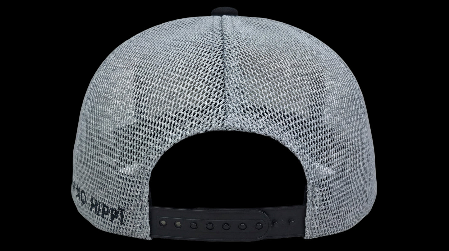 Rebel hippie healing hand short bill snapback hat